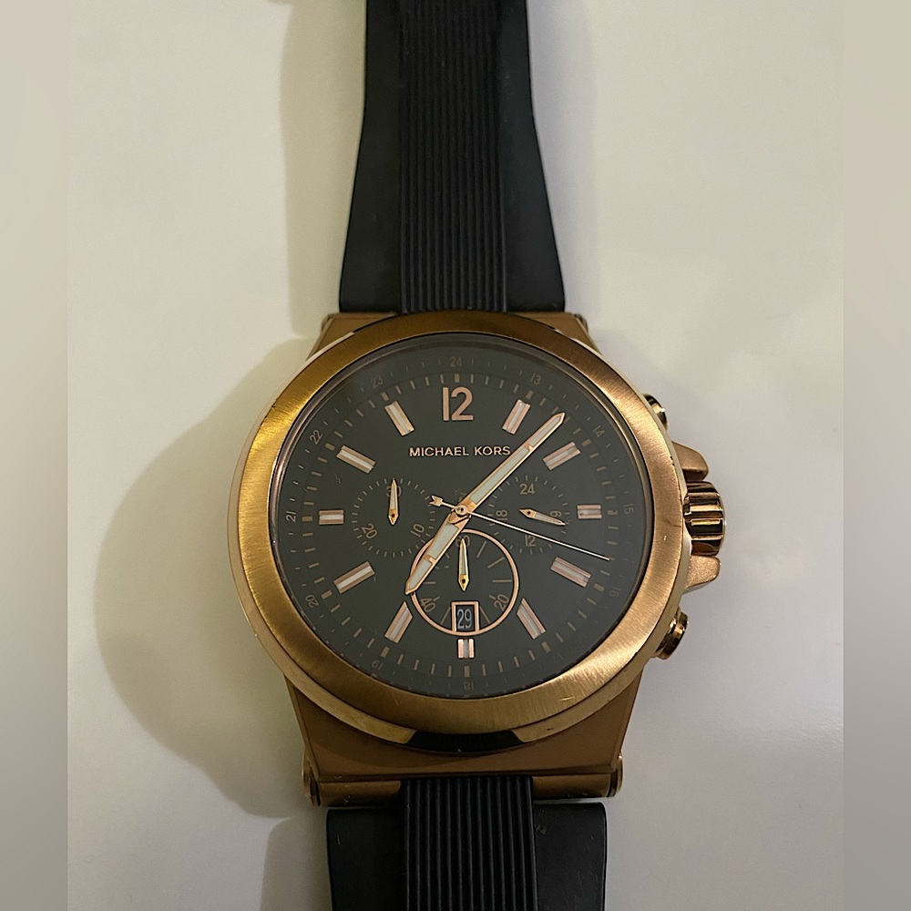 MICHAEL KORS MENS WATCH black rarely used watch